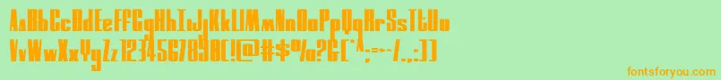 moonrunnerexpand Font – Orange Fonts on Green Background