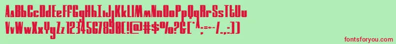 moonrunnerexpand Font – Red Fonts on Green Background
