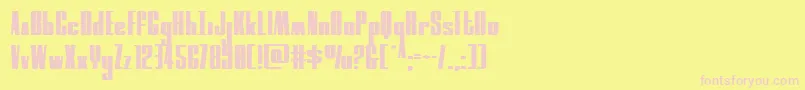 moonrunnerexpand Font – Pink Fonts on Yellow Background