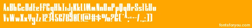 moonrunnerexpand Font – White Fonts on Orange Background