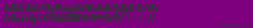 moonrunnerexpandital-Schriftart – Schwarze Schriften auf violettem Hintergrund
