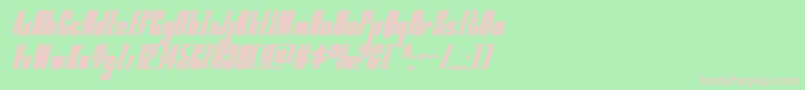 moonrunnerexpandital Font – Pink Fonts on Green Background