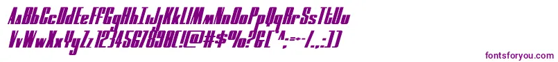 moonrunnerexpandital Font – Purple Fonts on White Background