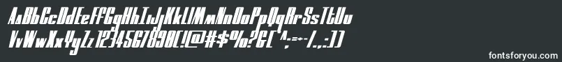 moonrunnerexpandital Font – White Fonts on Black Background