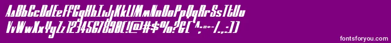 moonrunnerexpandital Font – White Fonts on Purple Background