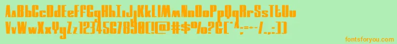 moonrunnerextraexpand Font – Orange Fonts on Green Background