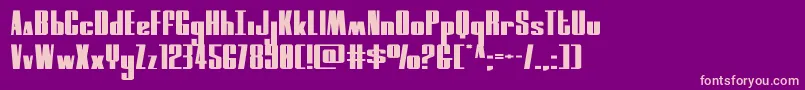 moonrunnerextraexpand Font – Pink Fonts on Purple Background