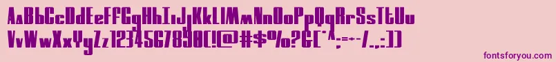 moonrunnerextraexpand Font – Purple Fonts on Pink Background