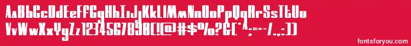 moonrunnerextraexpand Font – White Fonts on Red Background