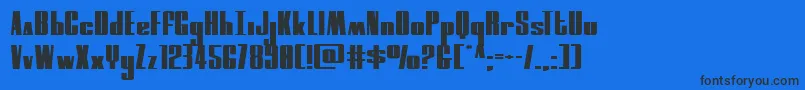 フォントmoonrunnerextraexpand – 黒い文字の青い背景