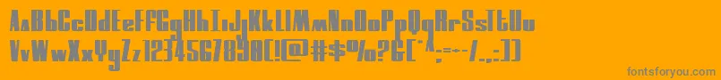 moonrunnerextraexpand Font – Gray Fonts on Orange Background