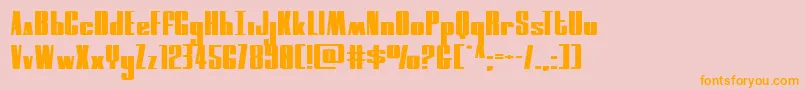 moonrunnerextraexpand Font – Orange Fonts on Pink Background