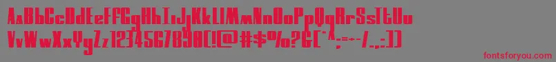 フォントmoonrunnerextraexpand – 赤い文字の灰色の背景