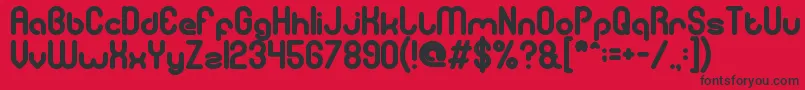 GitchgitchBold Font – Black Fonts on Red Background