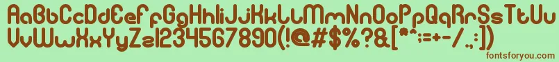 GitchgitchBold Font – Brown Fonts on Green Background