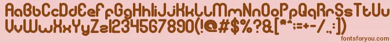 GitchgitchBold Font – Brown Fonts on Pink Background