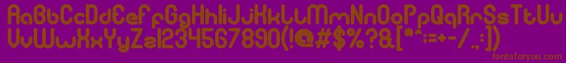 GitchgitchBold Font – Brown Fonts on Purple Background