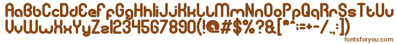 GitchgitchBold-Schriftart – Braune Schriften auf weißem Hintergrund