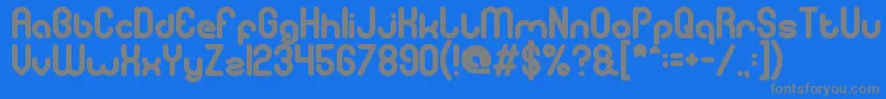 GitchgitchBold Font – Gray Fonts on Blue Background