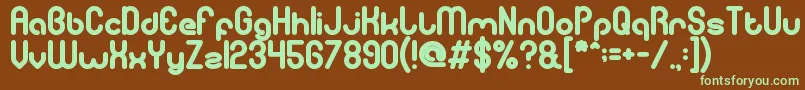 GitchgitchBold Font – Green Fonts on Brown Background