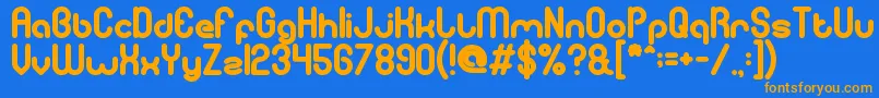 GitchgitchBold Font – Orange Fonts on Blue Background