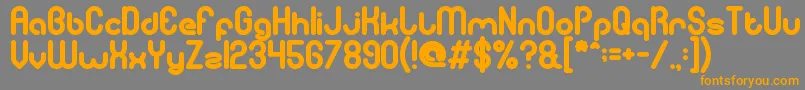 GitchgitchBold Font – Orange Fonts on Gray Background