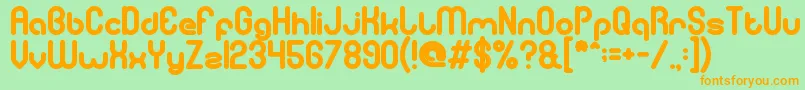 GitchgitchBold Font – Orange Fonts on Green Background