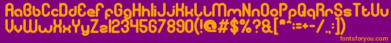 GitchgitchBold Font – Orange Fonts on Purple Background