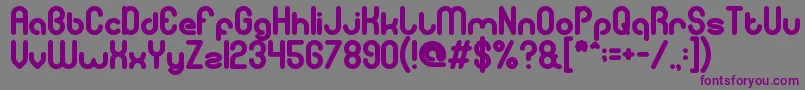 GitchgitchBold Font – Purple Fonts on Gray Background