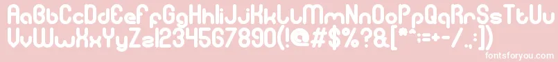 GitchgitchBold Font – White Fonts on Pink Background