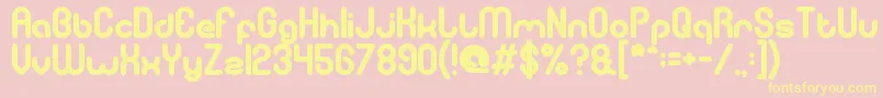 GitchgitchBold-Schriftart – Gelbe Schriften auf rosa Hintergrund