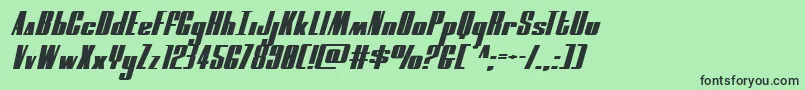 moonrunnerextraexpandital Font – Black Fonts on Green Background