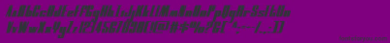 moonrunnerextraexpandital-Schriftart – Schwarze Schriften auf violettem Hintergrund