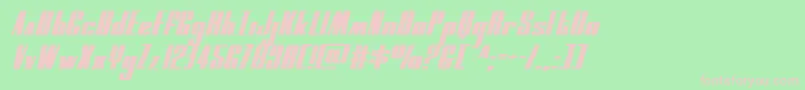 moonrunnerextraexpandital Font – Pink Fonts on Green Background