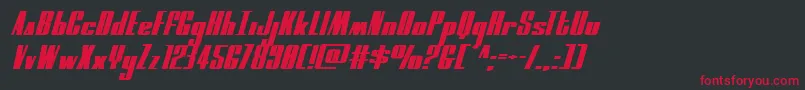 moonrunnerextraexpandital Font – Red Fonts on Black Background