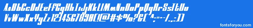 moonrunnerextraexpanditalフォントについての詳細 フォントmoonrunnerextraexpandital – 青い背景に白い文字