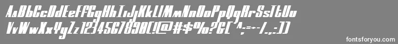 フォントmoonrunnerextraexpandital – 灰色の背景に白い文字