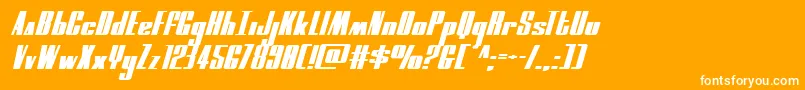 moonrunnerextraexpandital Font – White Fonts on Orange Background