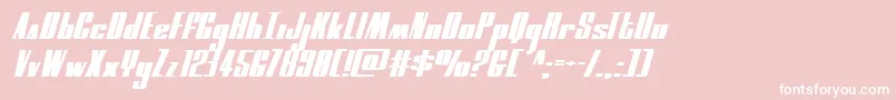 moonrunnerextraexpandital Font – White Fonts on Pink Background