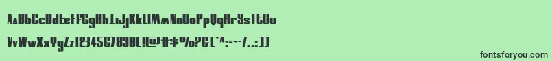 moonrunnerextrasquat Font – Black Fonts on Green Background