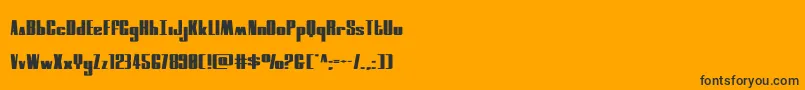 moonrunnerextrasquat Font – Black Fonts on Orange Background