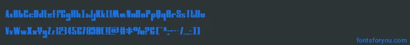 moonrunnerextrasquat Font – Blue Fonts on Black Background