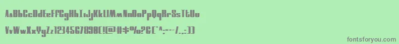 moonrunnerextrasquat Font – Gray Fonts on Green Background