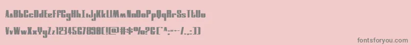 moonrunnerextrasquat Font – Gray Fonts on Pink Background