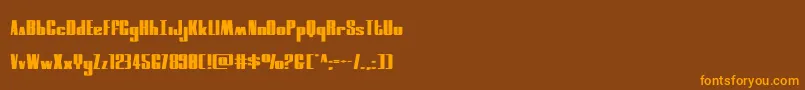 moonrunnerextrasquat Font – Orange Fonts on Brown Background