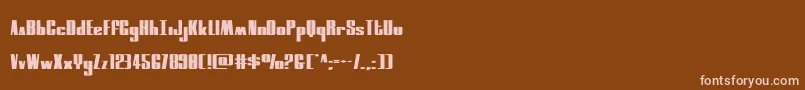 moonrunnerextrasquat Font – Pink Fonts on Brown Background