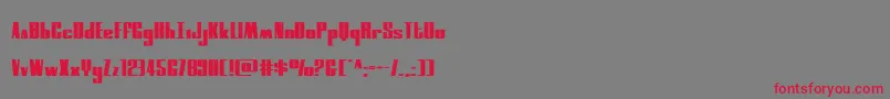 moonrunnerextrasquat Font – Red Fonts on Gray Background