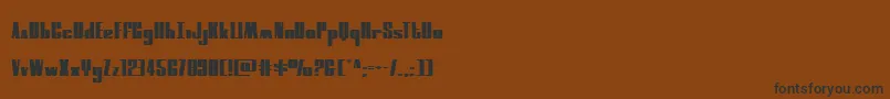 moonrunnerextrasquat Font – Black Fonts on Brown Background