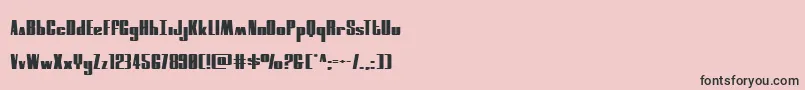 moonrunnerextrasquat Font – Black Fonts on Pink Background