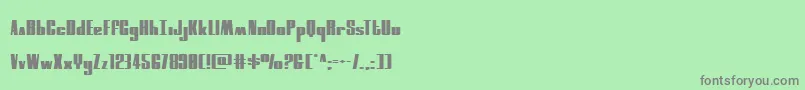 Czcionka moonrunnerextrasquat – szare czcionki na zielonym tle